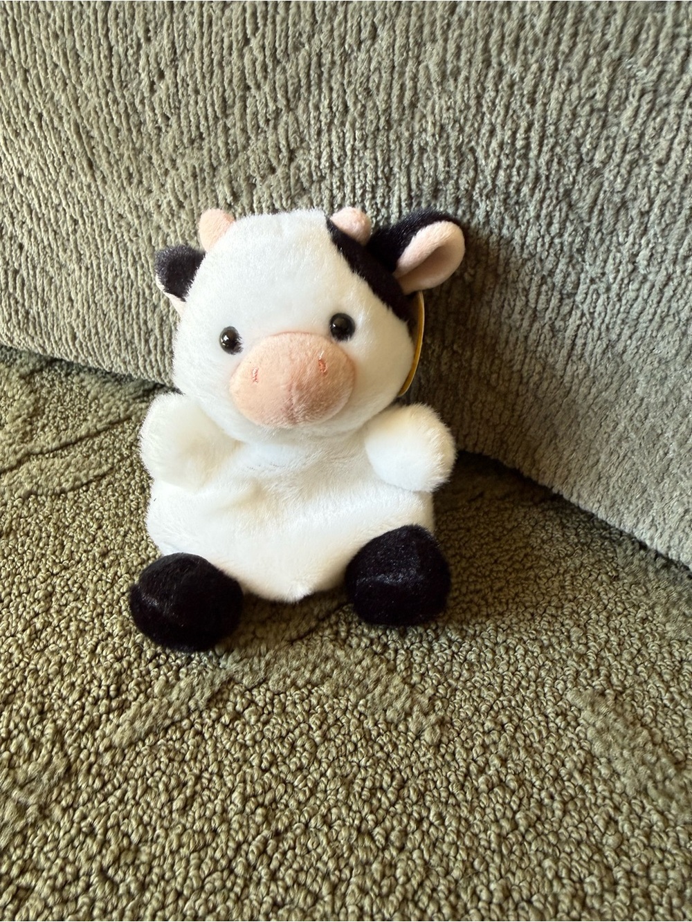 Plush Cow Stuffed Animal - White and Black Soft Toy